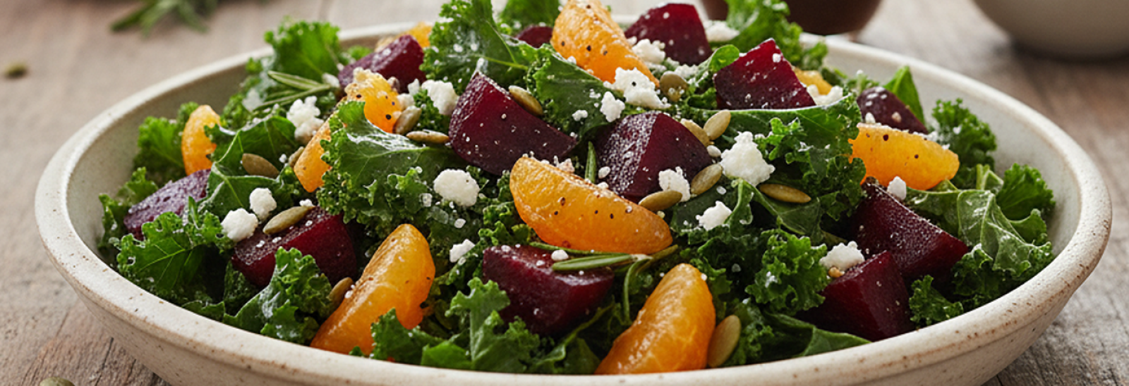 Cuties Clementine Kale Beet Salad with Feta Cheese